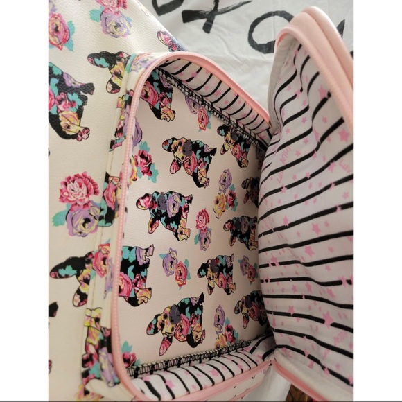 Betsey Johnson French Bulldog Full Size Backpack - Picture 11 of 12